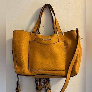Steve Madden Yellow Pebbled Tote with Front Pocket